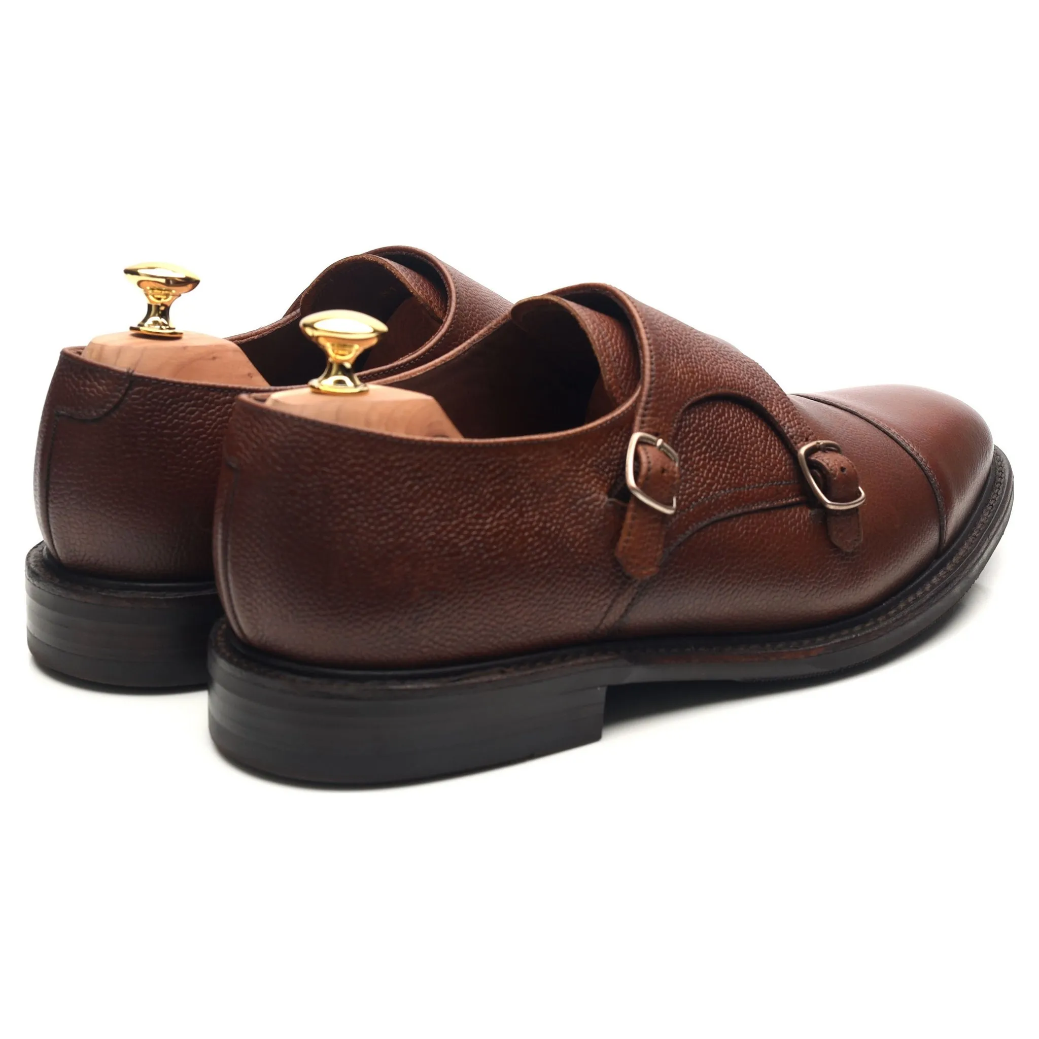1880 'Benedict' Dark Brown Leather Double Monk Strap UK 11 F