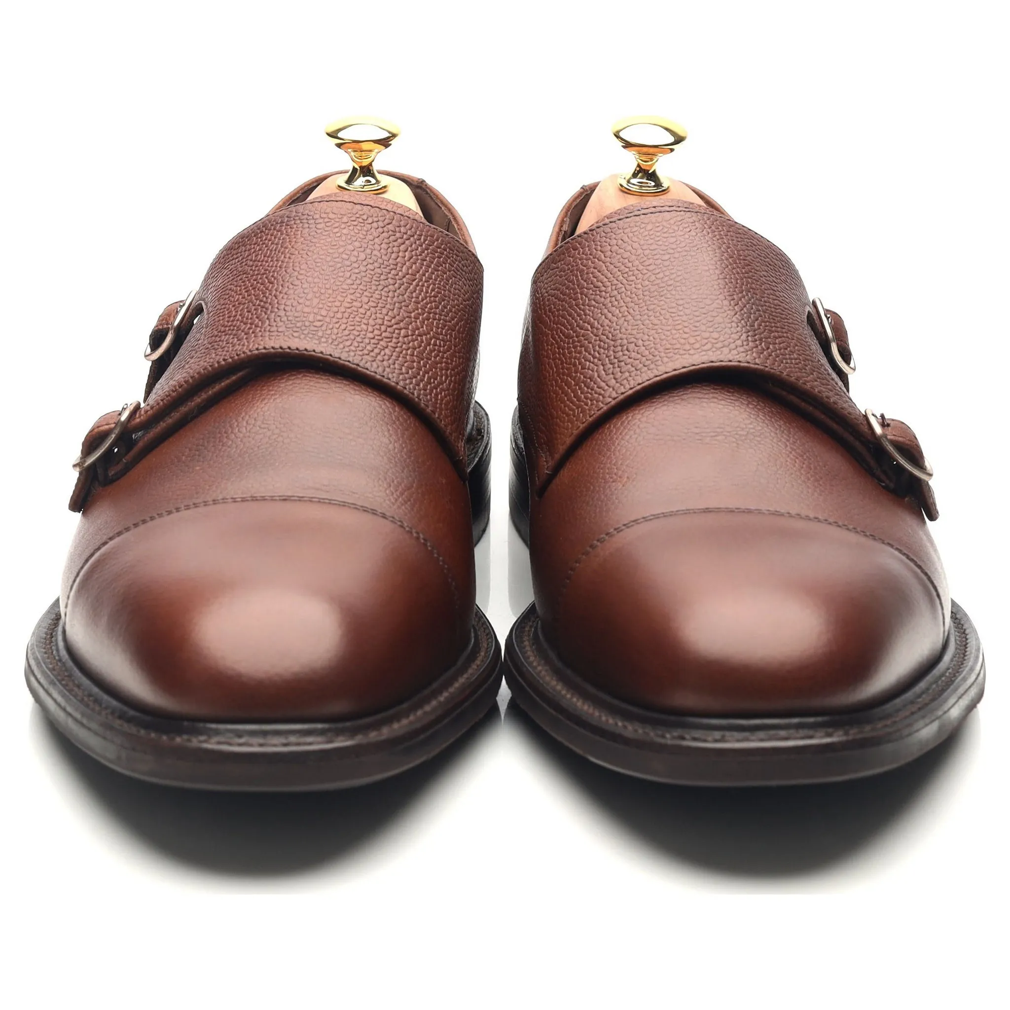 1880 'Benedict' Dark Brown Leather Double Monk Strap UK 11 F