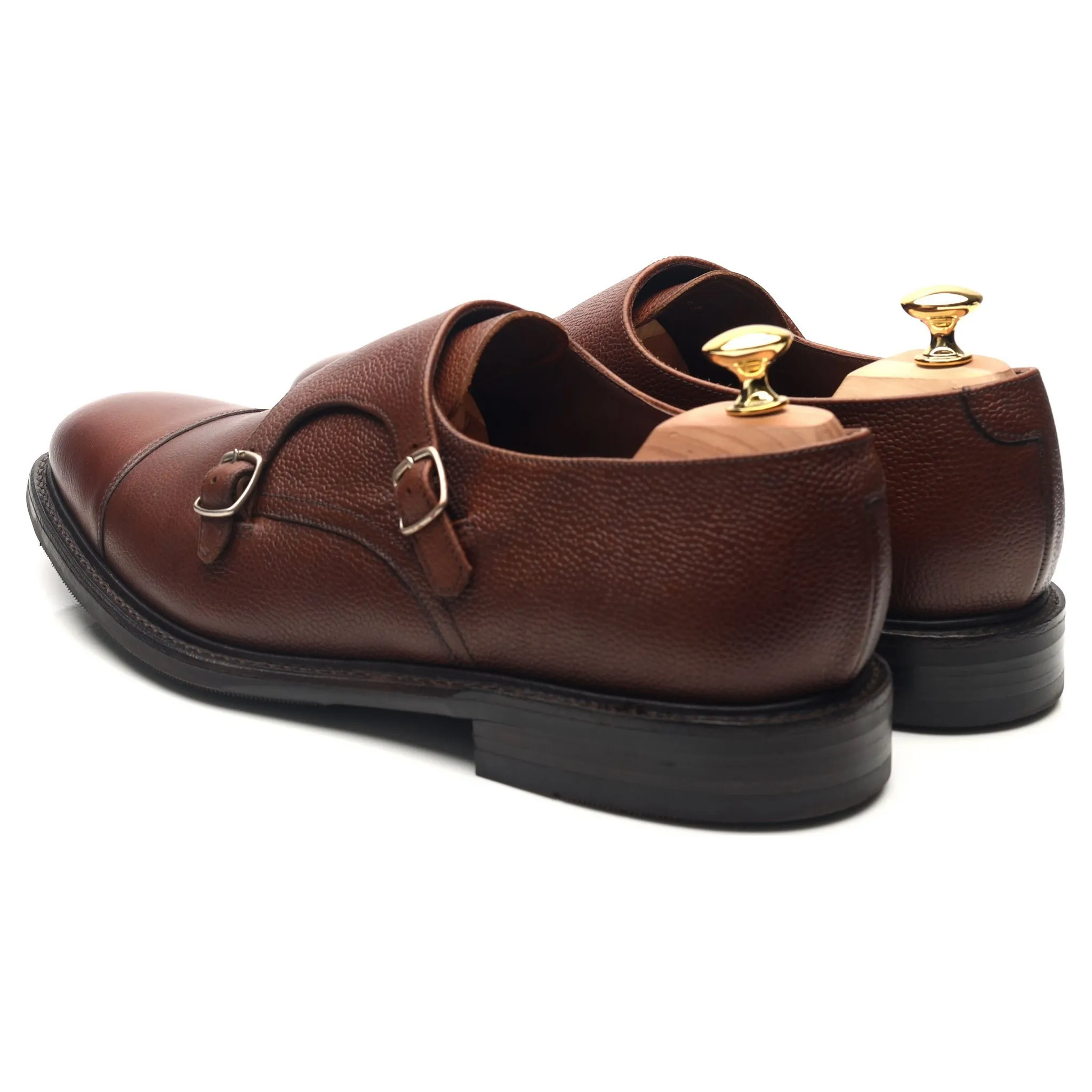 1880 'Benedict' Dark Brown Leather Double Monk Strap UK 11 F