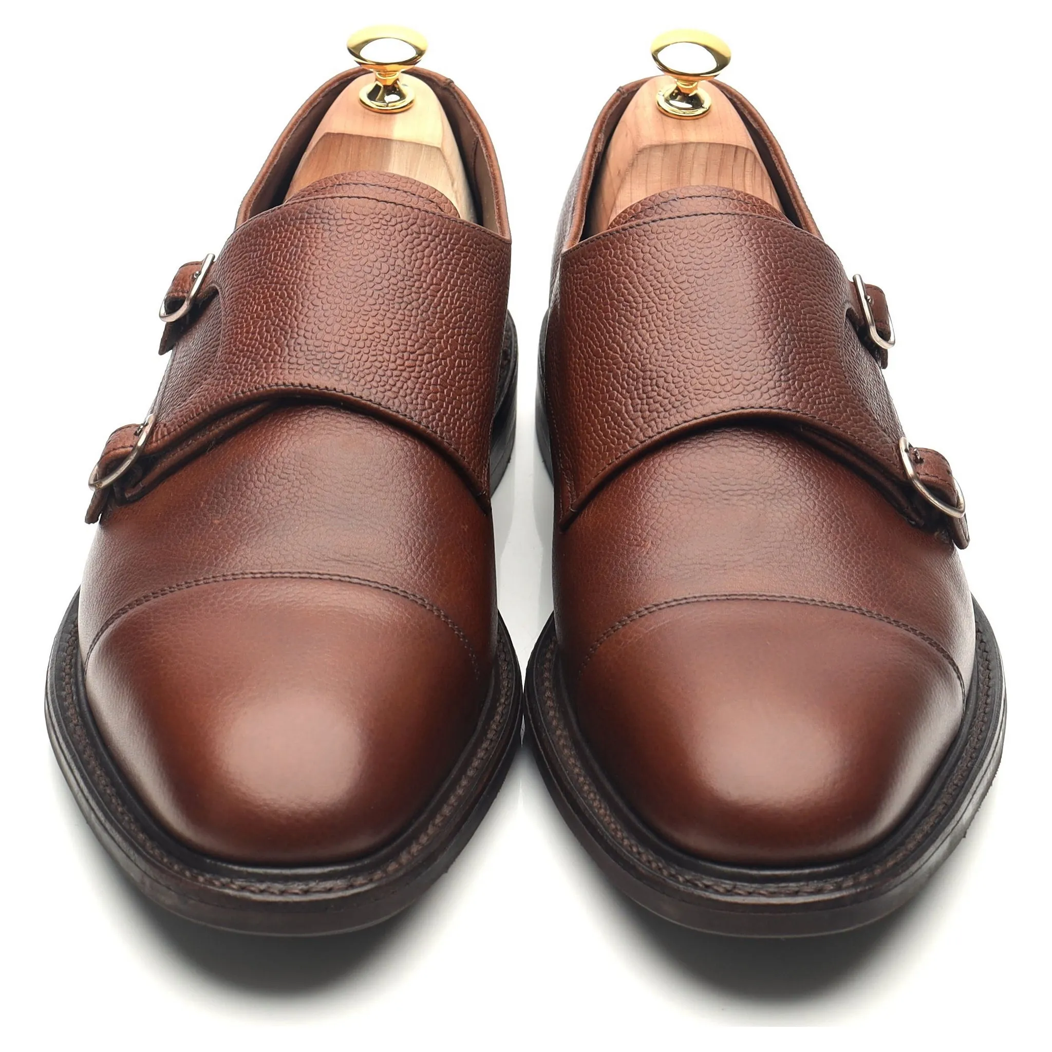 1880 'Benedict' Dark Brown Leather Double Monk Strap UK 11 F