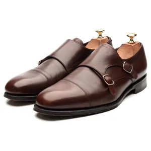1880 'Cannon' Dark Brown Suede Double Monk Strap UK 9 F