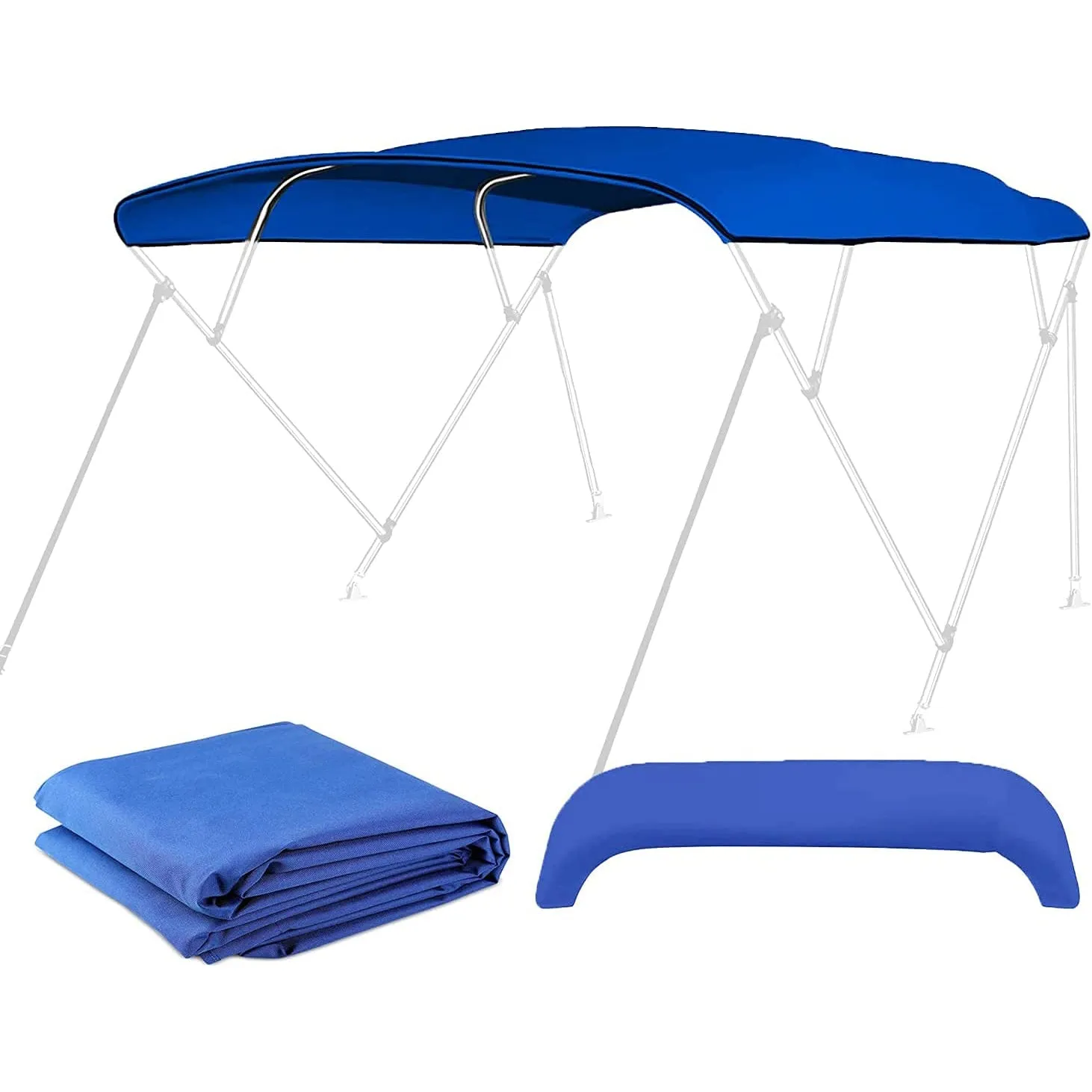 4 Bow Bimini Tops Replacement Canvas Cover (Canvas Only) Blue
