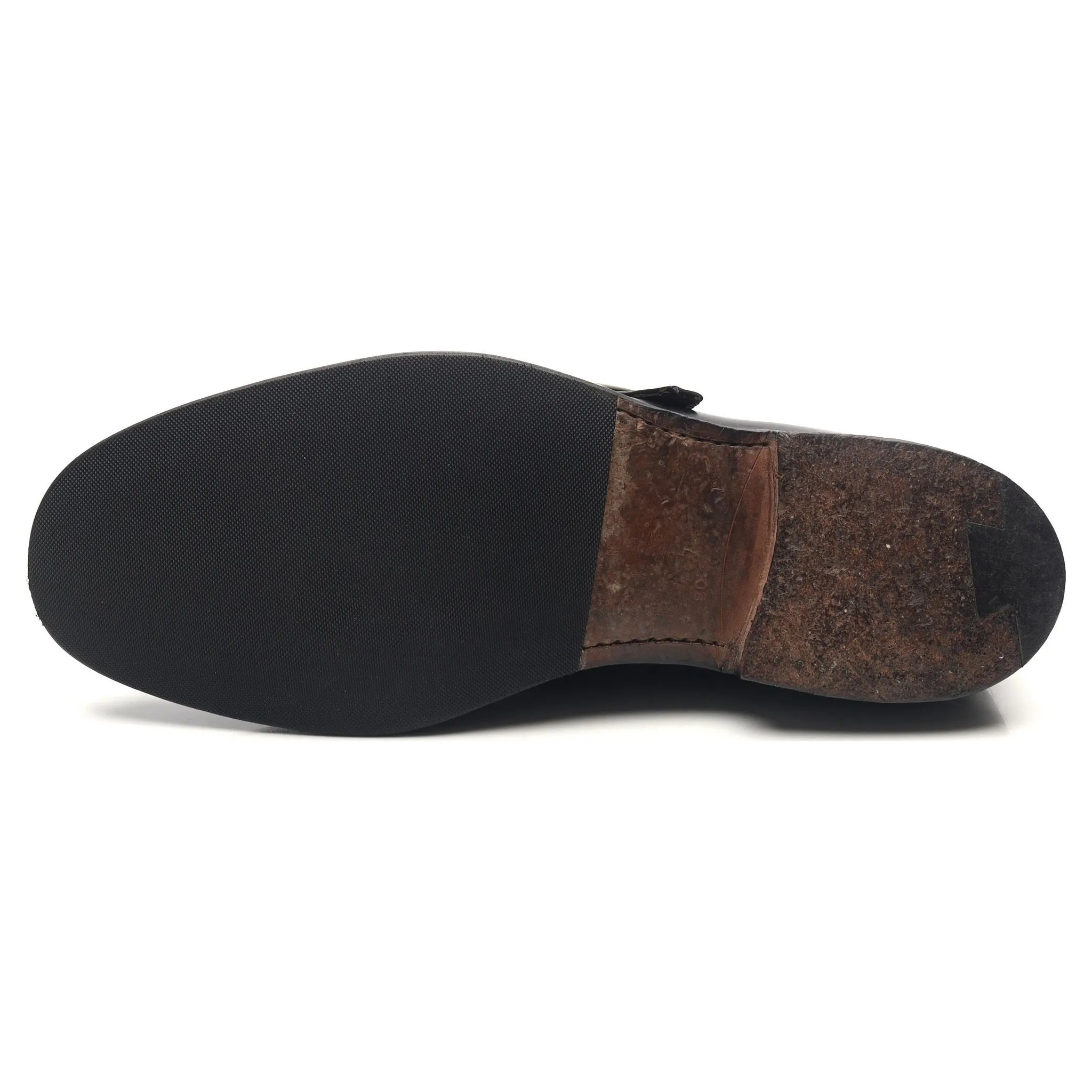'Abington' Black Leather Monk Strap UK 8 F