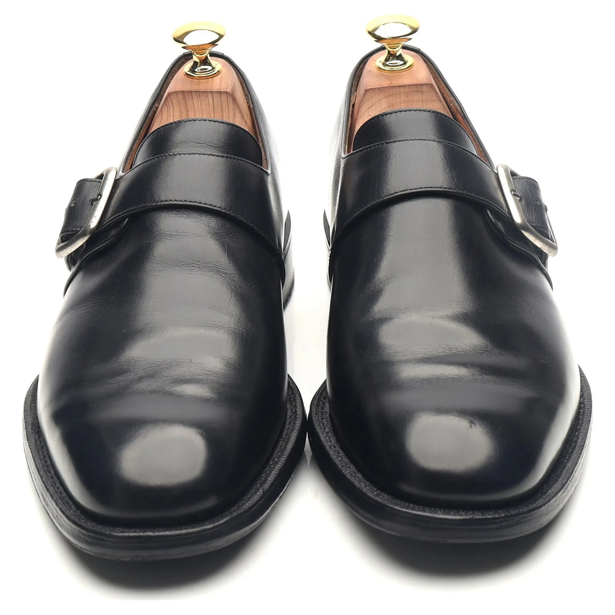 'Abington' Black Leather Monk Strap UK 8 F