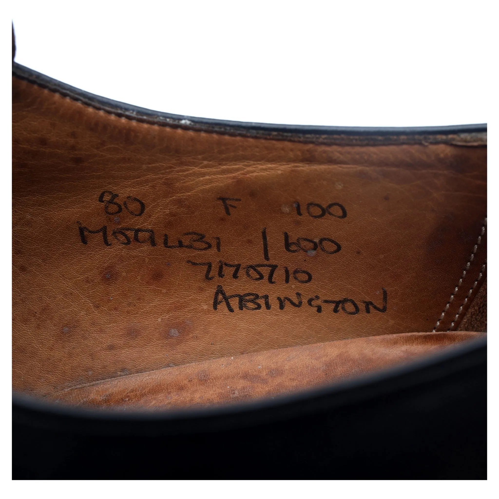 'Abington' Black Leather Monk Strap UK 8 F
