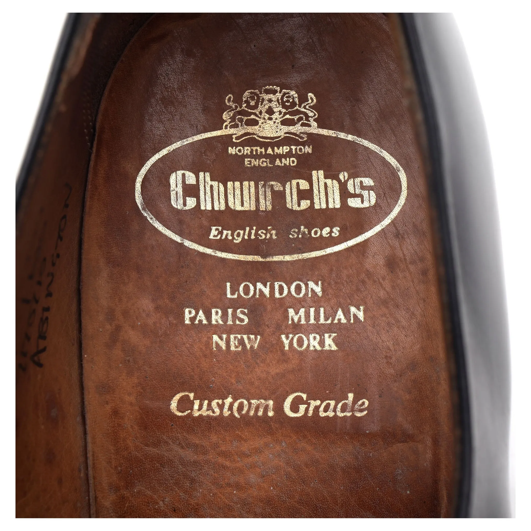 'Abington' Black Leather Monk Strap UK 8 F
