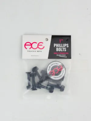 Ace - 1" Phillips Skateboard Bolts - Pack of 8