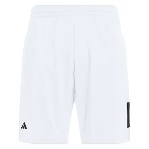 adidas Men's 3 Stripe Club Short 9-Inch(White)