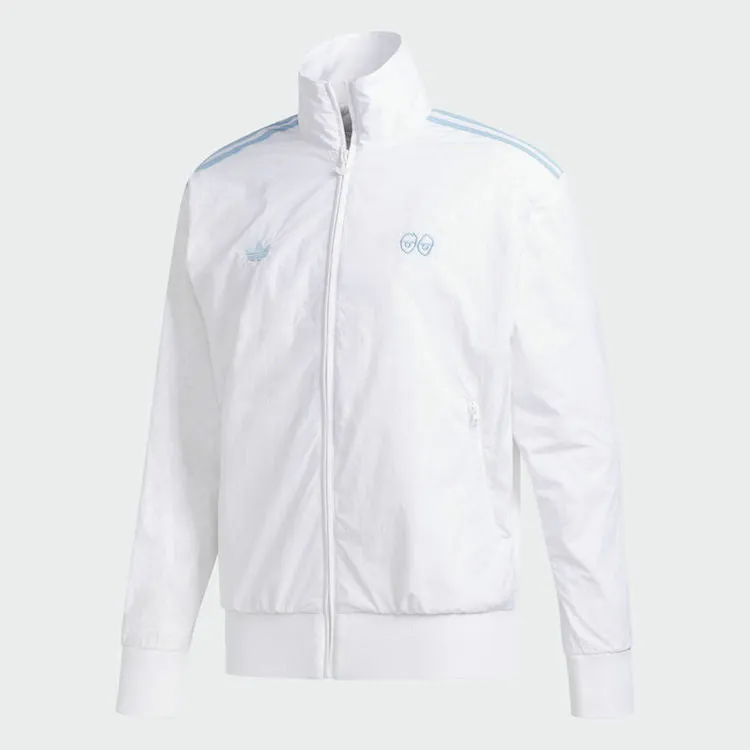 Adidas Skateboarding X Krooked Track Jacket White/Clear Blue