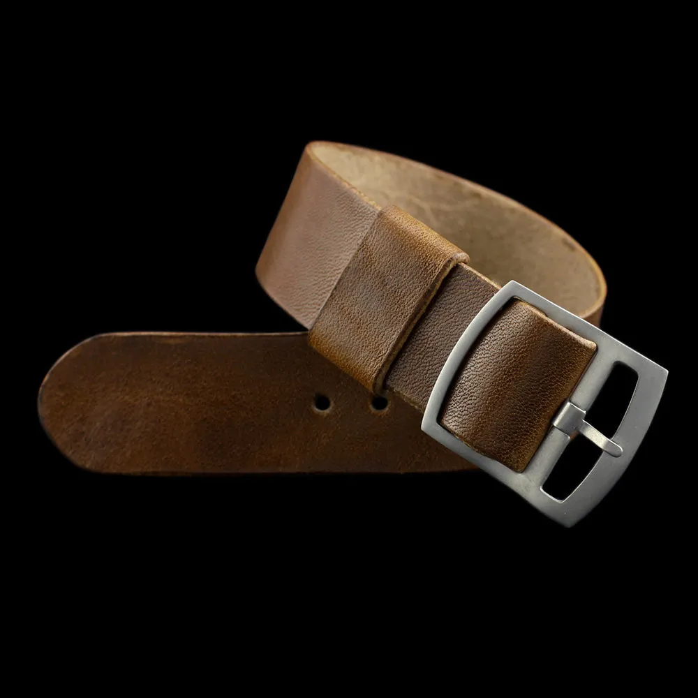 Adjustable One-Piece Leather Watch Strap, Vintage 402