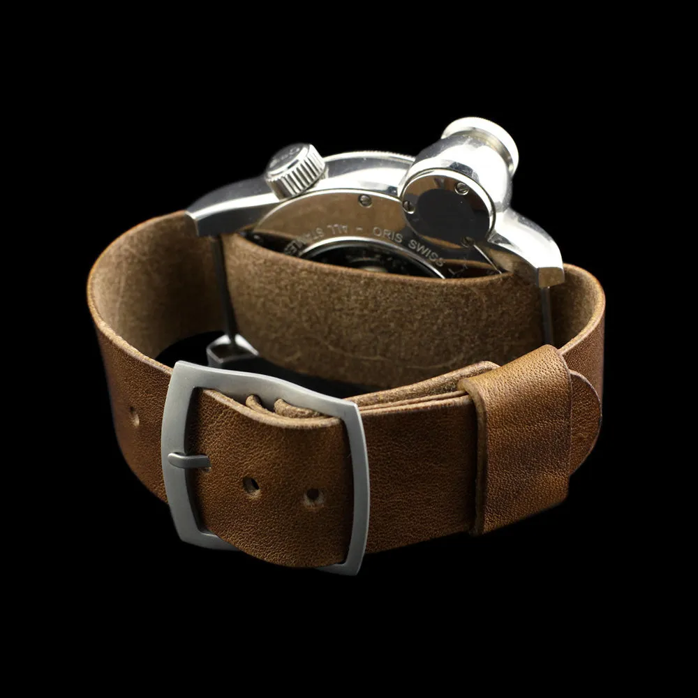 Adjustable One-Piece Leather Watch Strap, Vintage 402