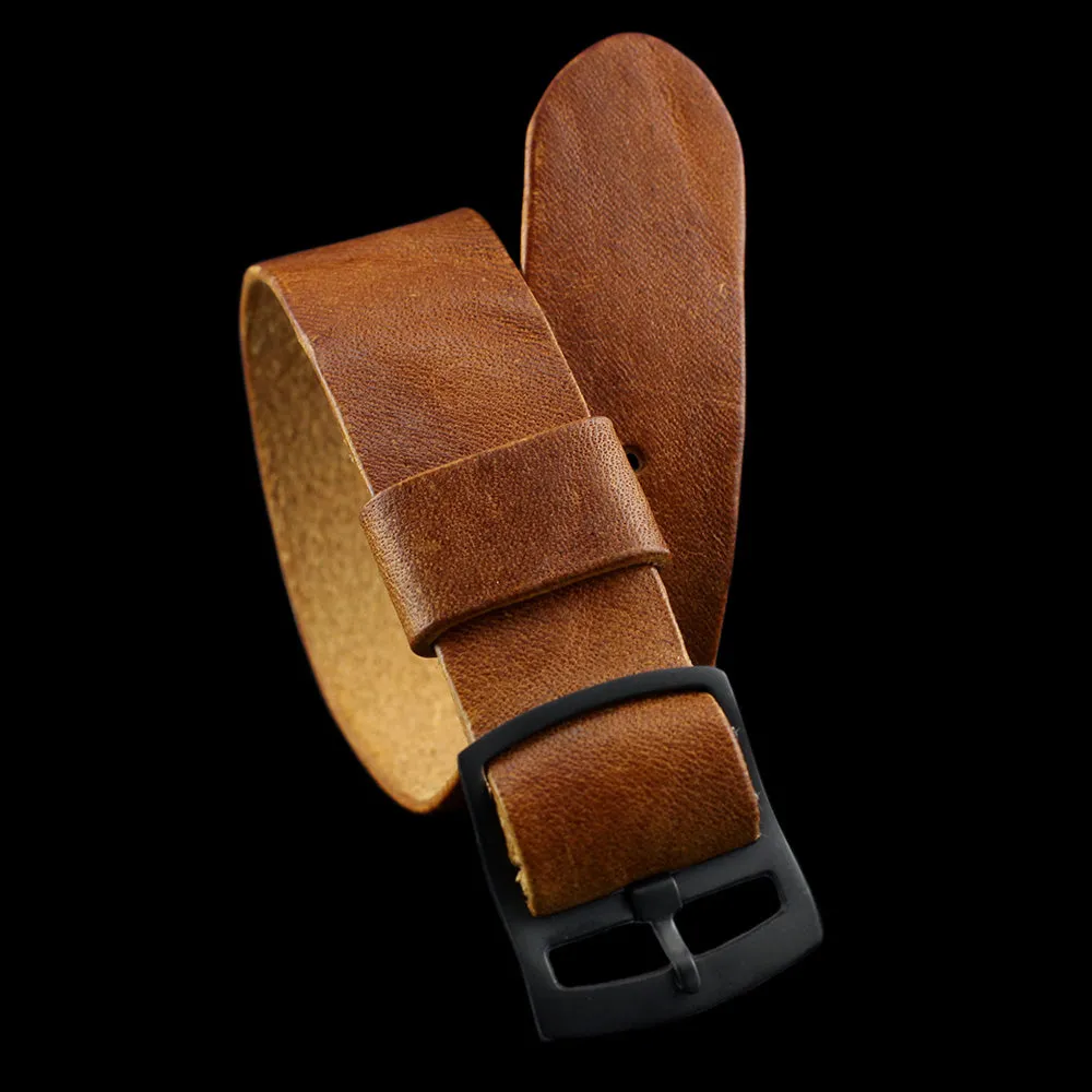 Adjustable One-Piece Leather Watch Strap, Vintage 403