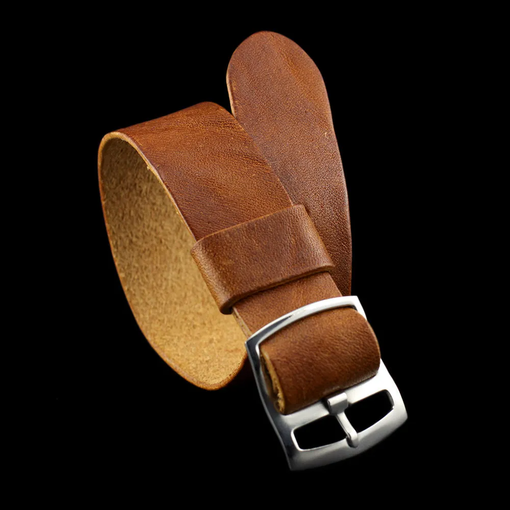 Adjustable One-Piece Leather Watch Strap, Vintage 403
