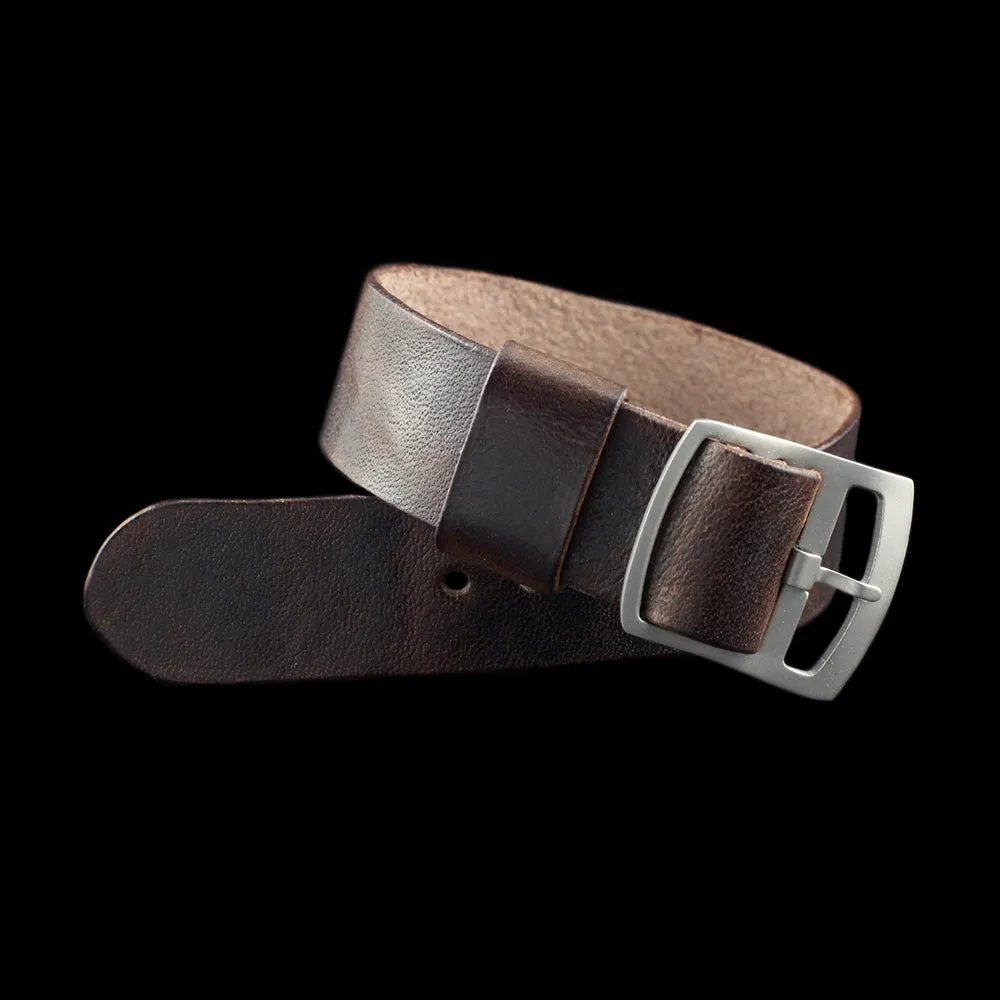 Adjustable One-Piece Leather Watch Strap, Vintage 405