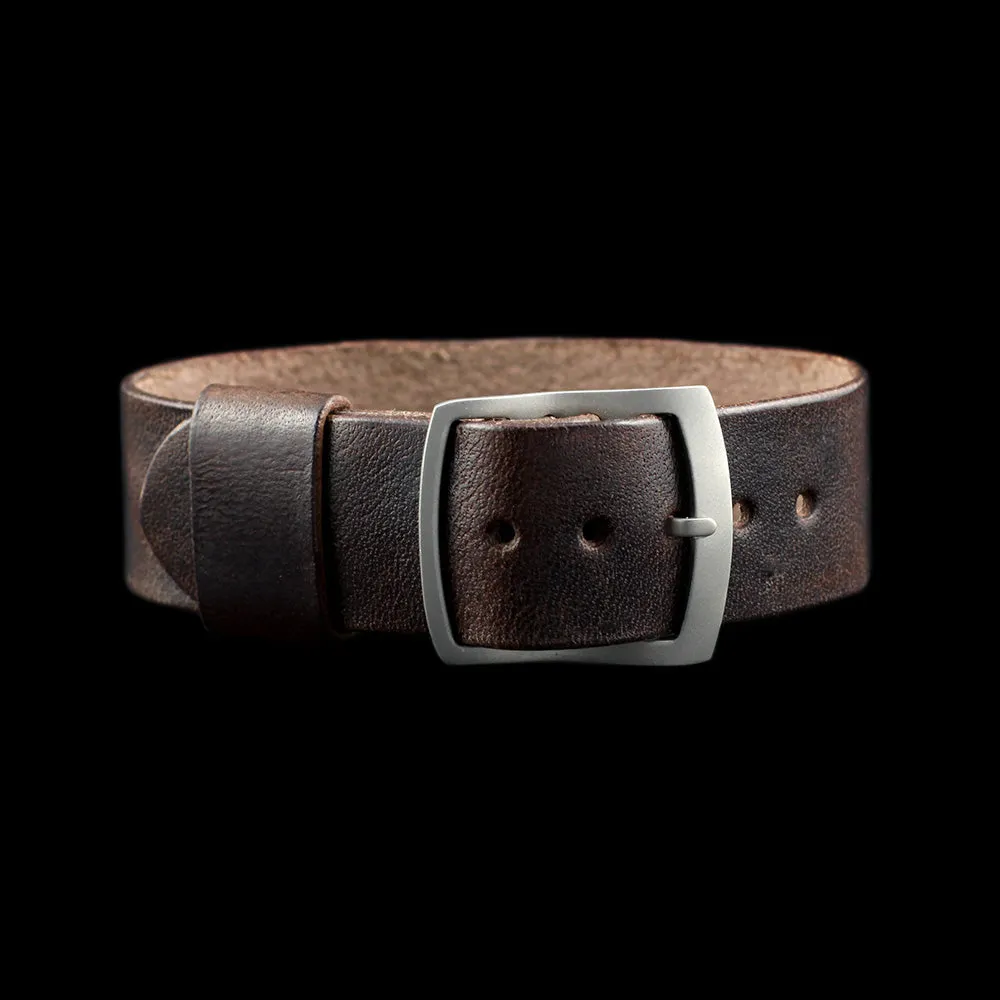Adjustable One-Piece Leather Watch Strap, Vintage 405