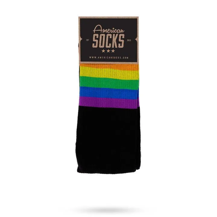 American Socks Rainbow Pride (Black) - Mid High