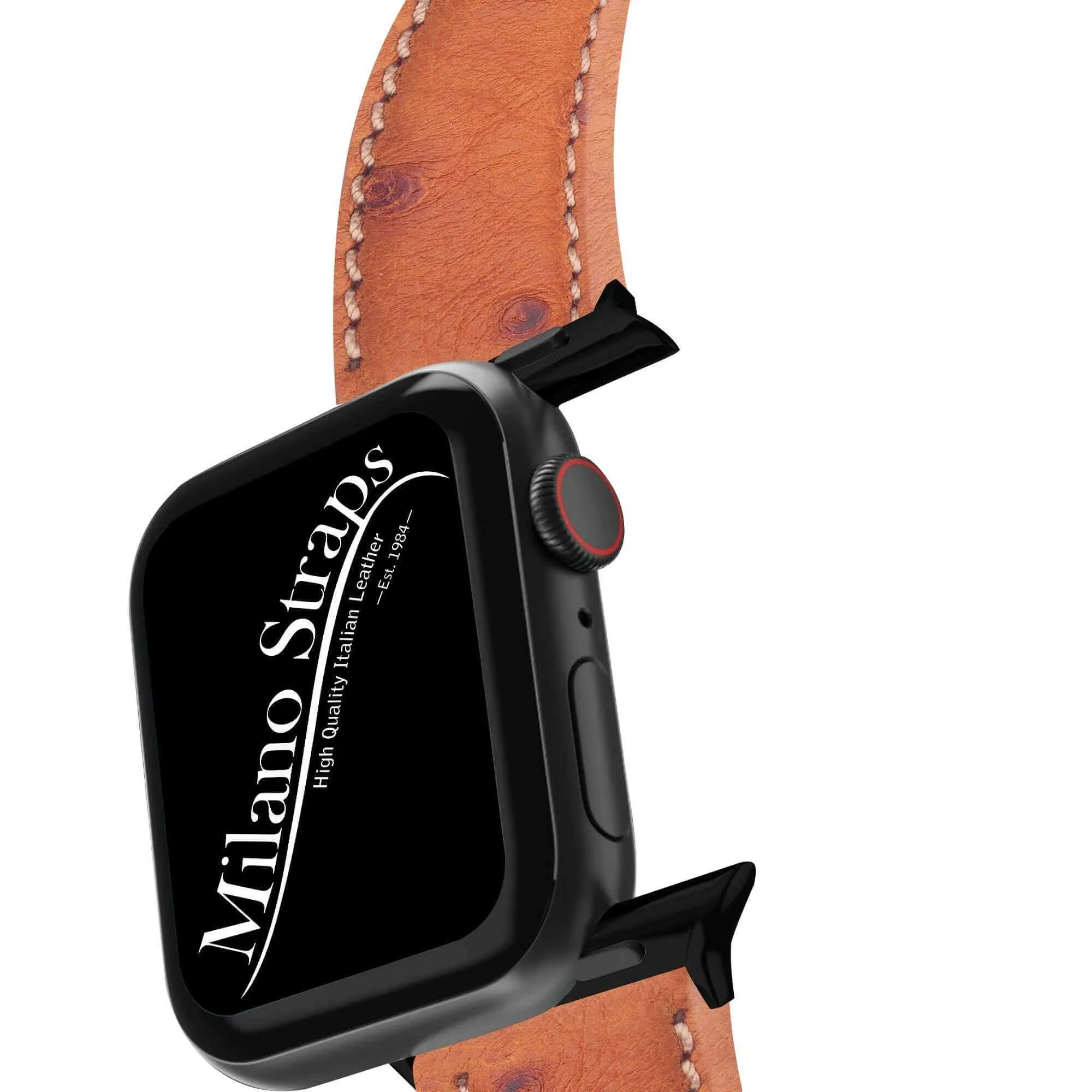 Apple Watch Leather Band ™ Cognac Ostrich Leather Straps