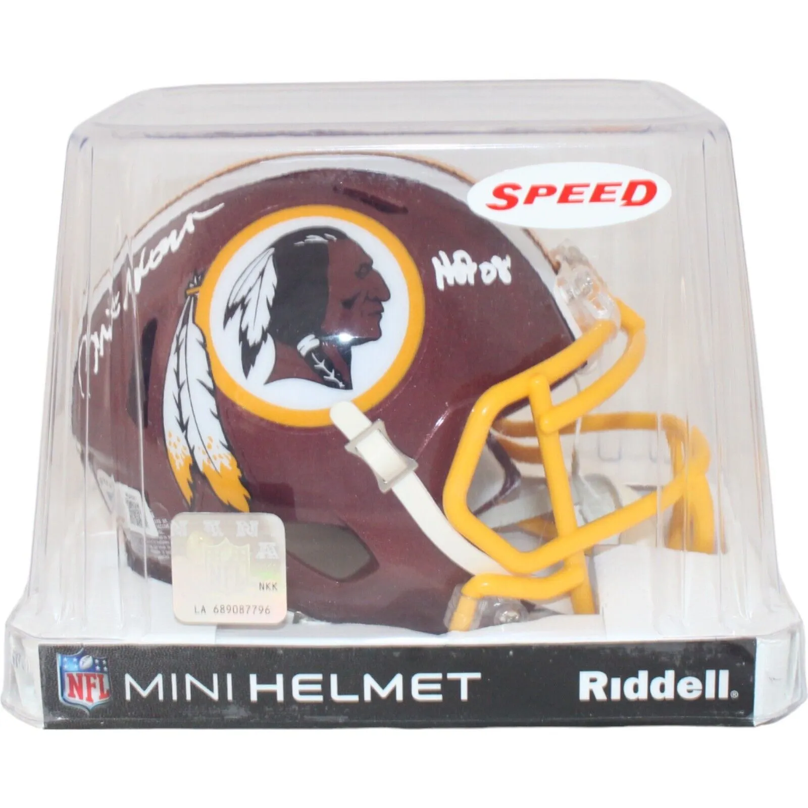 Art Monk Autographed/Signed Washington Redskins HOF Mini Helmet Beckett 43039