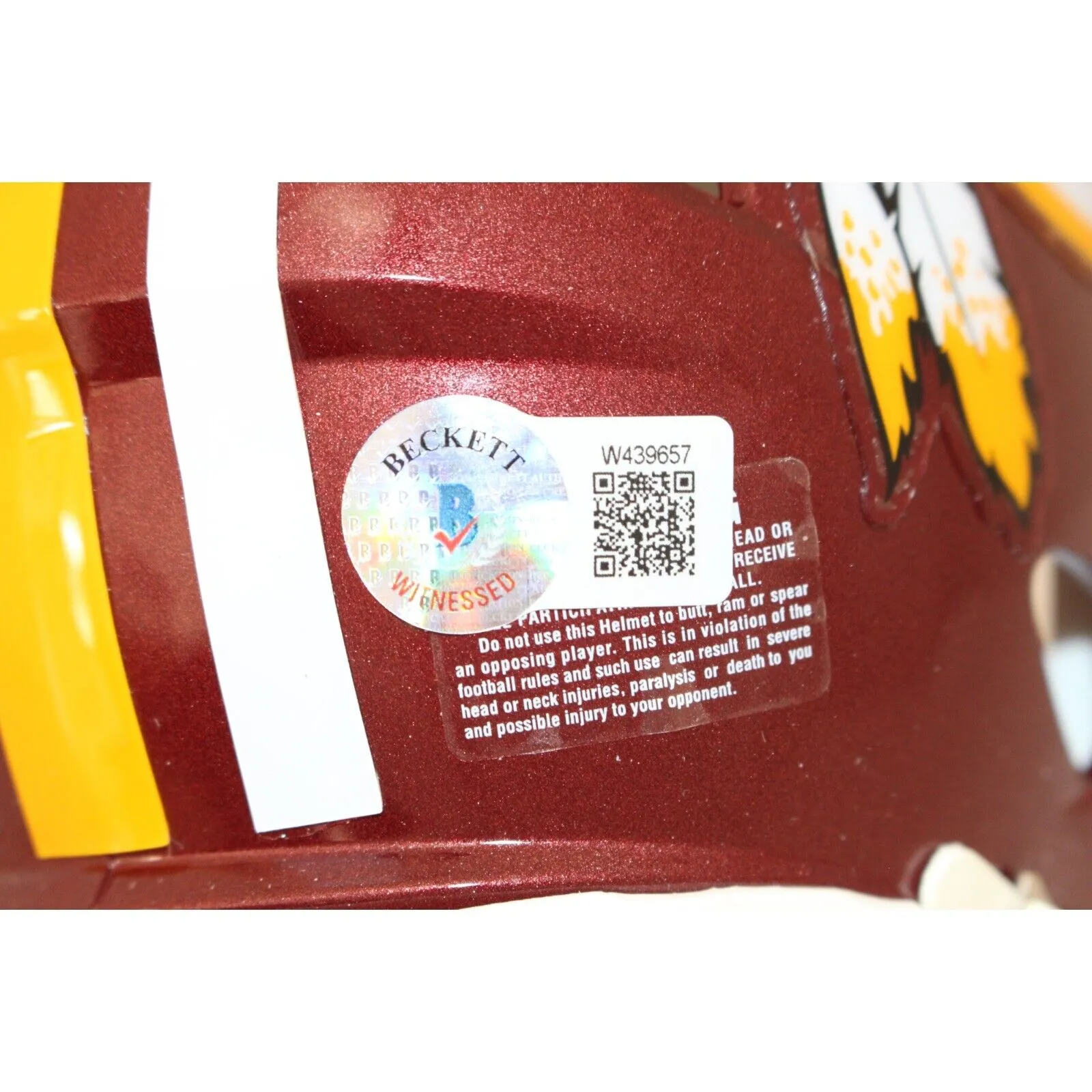 Art Monk Autographed/Signed Washington Redskins HOF Mini Helmet Beckett 43039