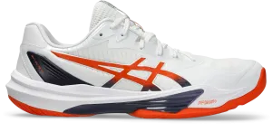 Asics Mens Sky Elite FF Lo 3 Indoor Shoes - White/Nova Orange