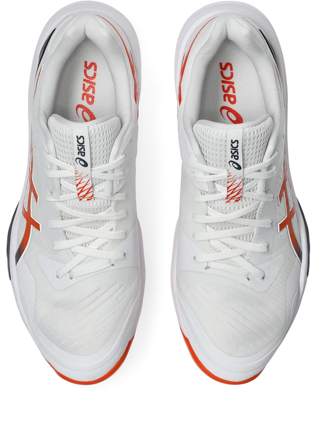 Asics Mens Sky Elite FF Lo 3 Indoor Shoes - White/Nova Orange