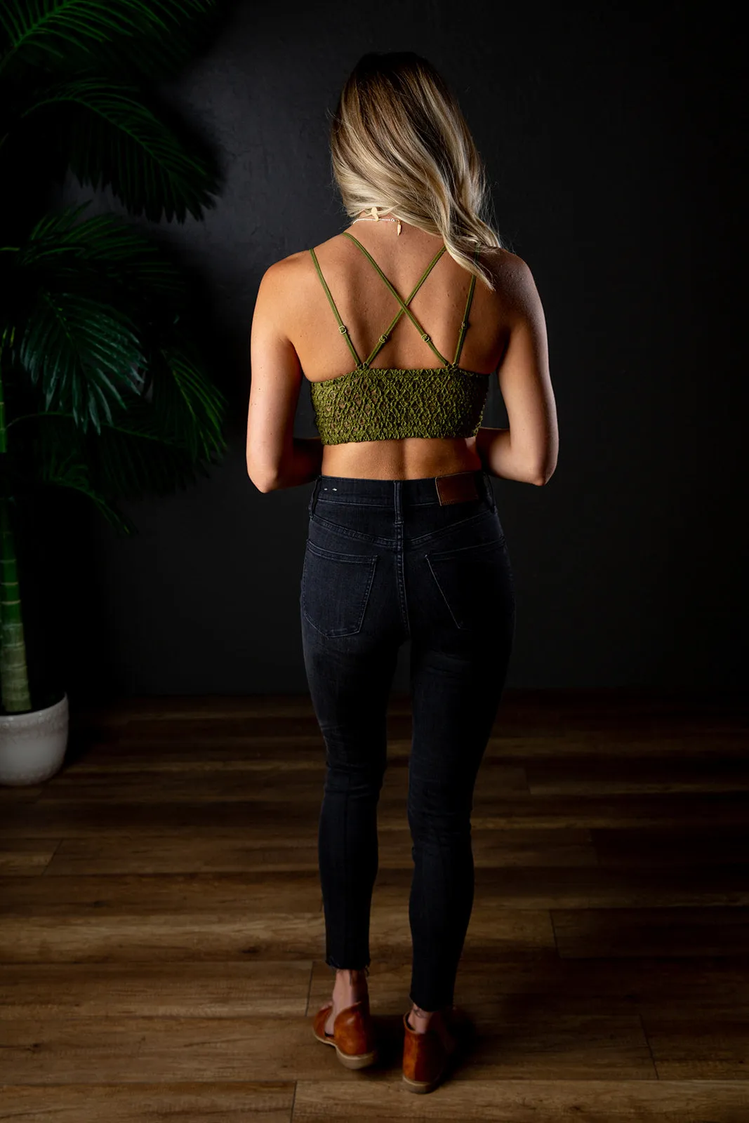 AXEL LACE STRAPPY BRALETTE KIWI