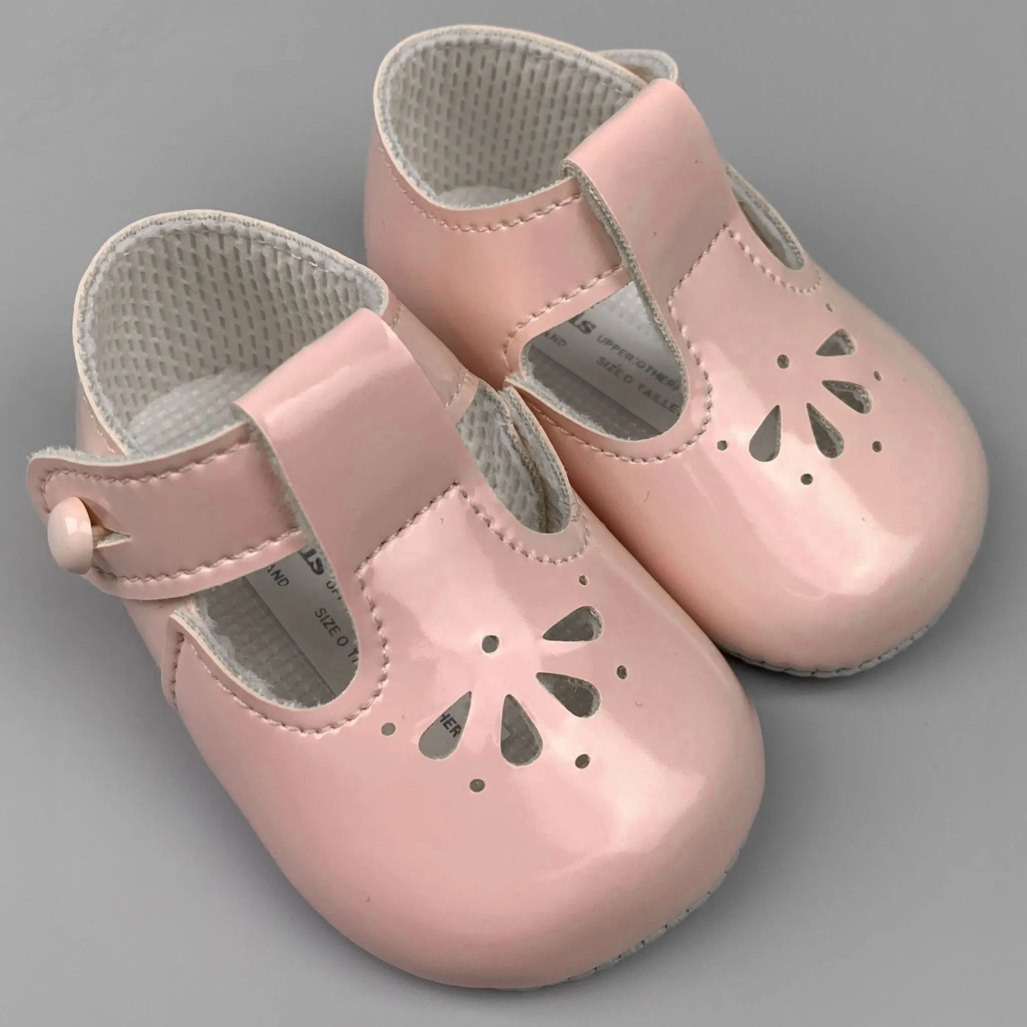 Baby Girl Shoes - Patent Pink with T Bar