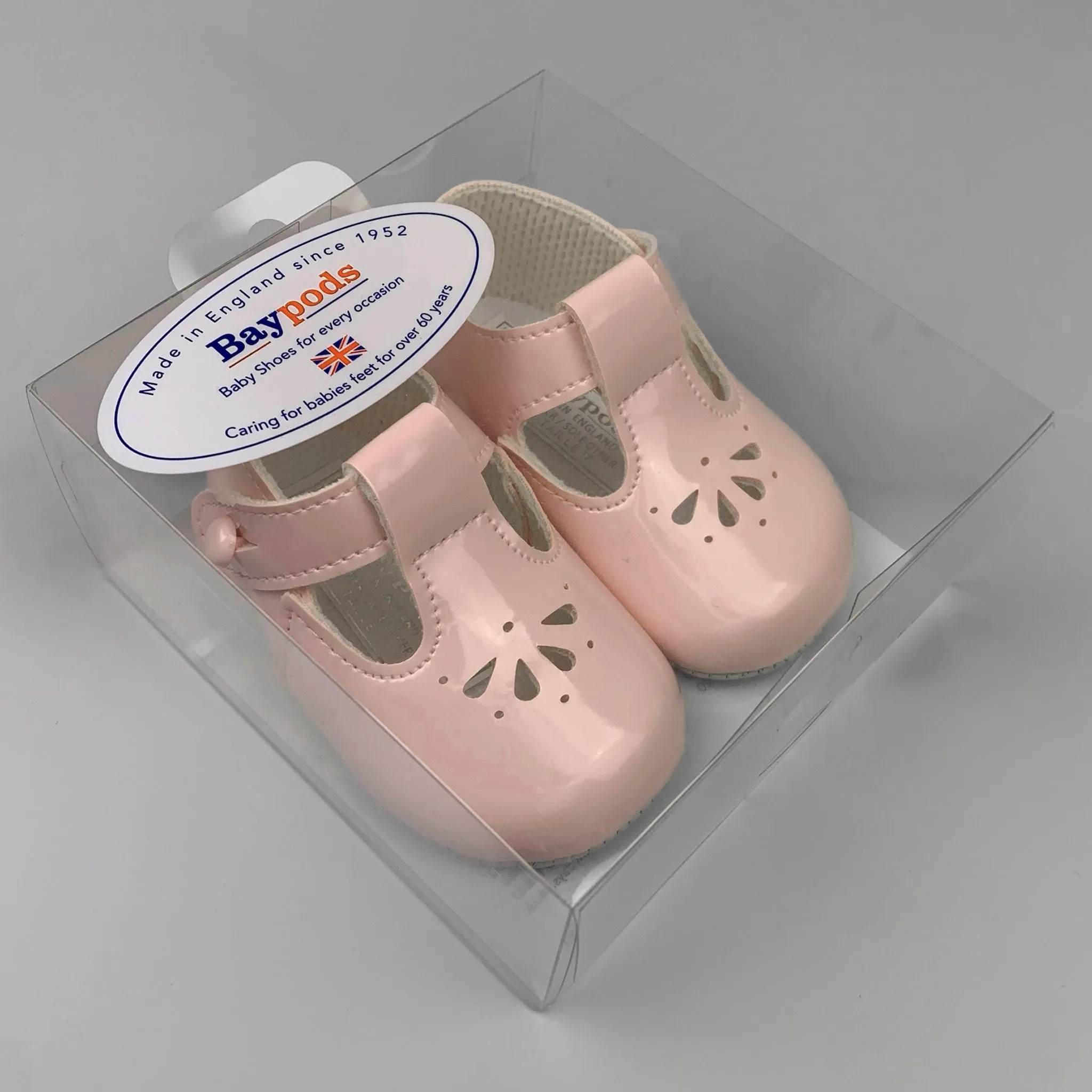 Baby Girl Shoes - Patent Pink with T Bar
