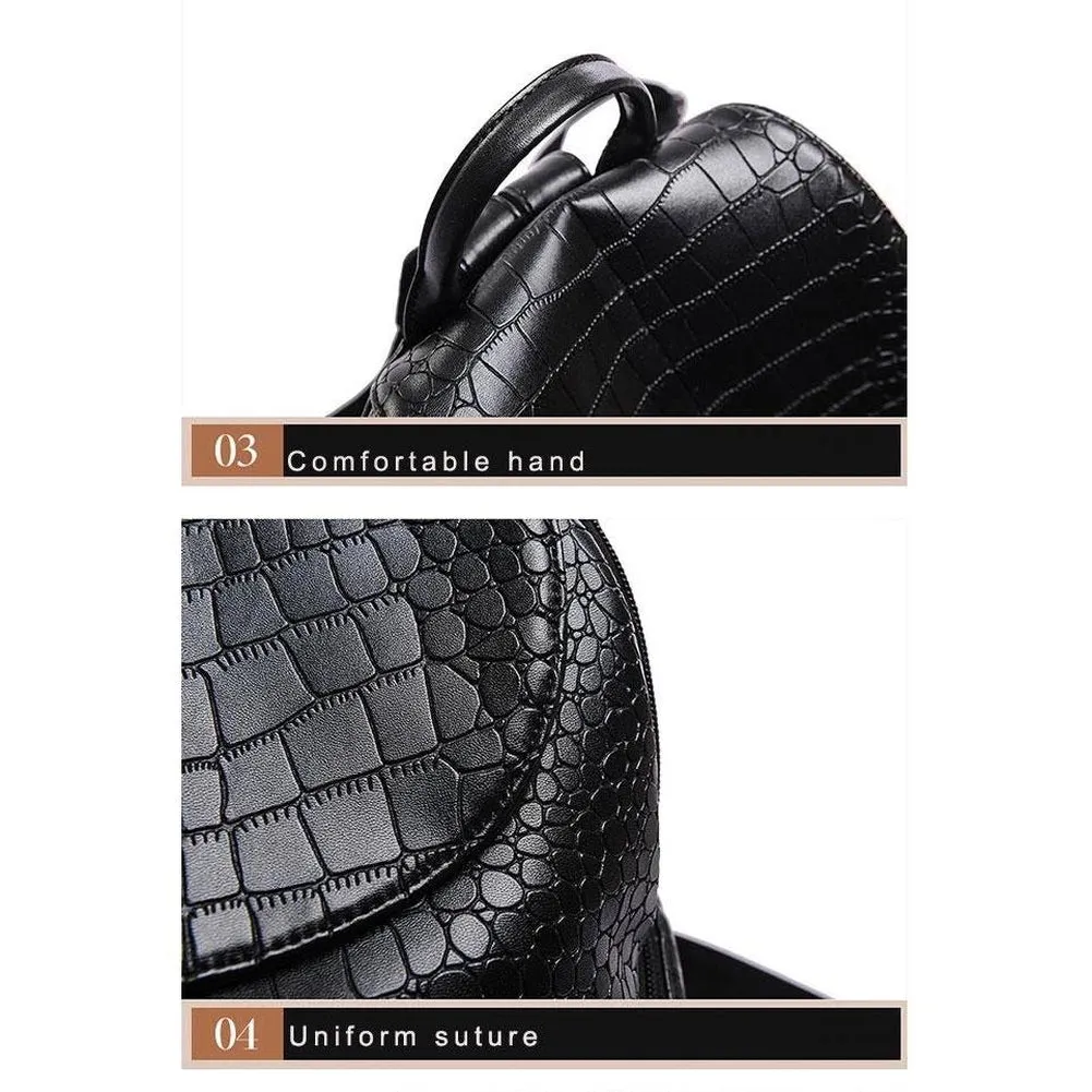 Backpack & Handbag Set  <br>Vegan-Leather