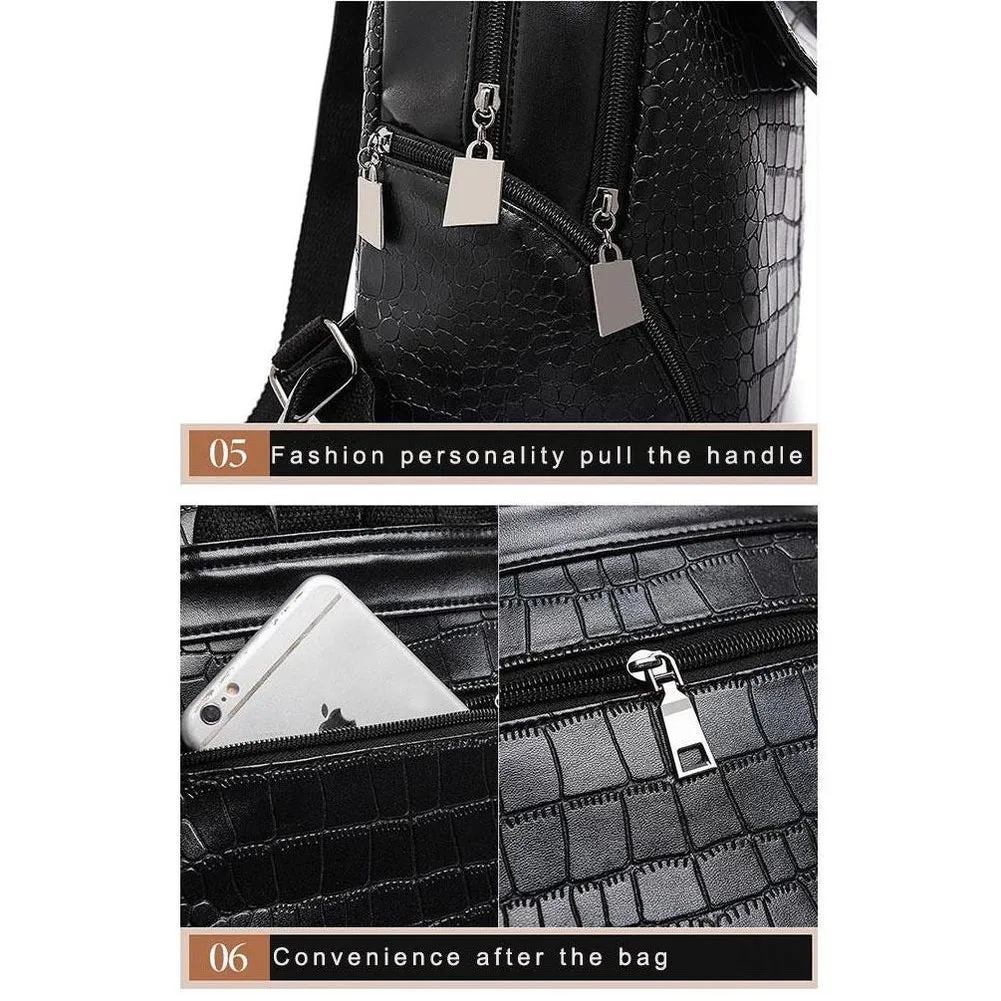 Backpack & Handbag Set  <br>Vegan-Leather