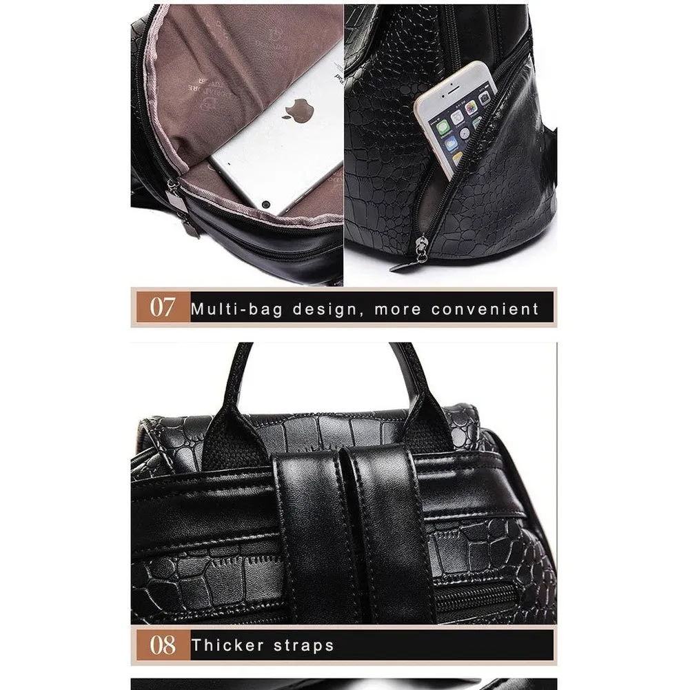 Backpack & Handbag Set  <br>Vegan-Leather