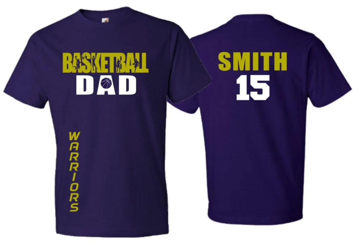Basketball Dad Shirt | Dad Basketball Shirt | Basketball t-shirt | Basketball Spirit Wear | Customize team & colors