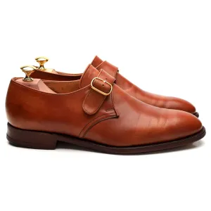 'Becket' Tan Brown Leather Monk Strap UK 7.5 F