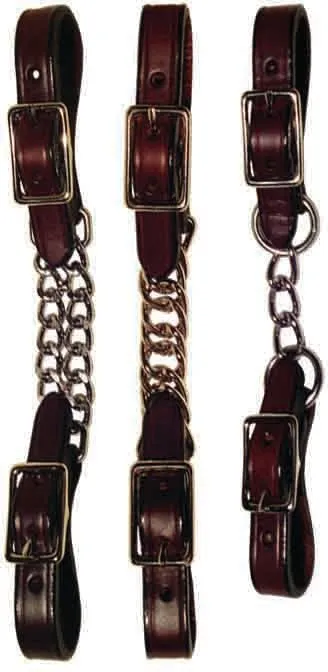 Berlin Custom Leather Dark Oil Curb Chain