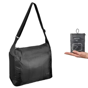 Besace compacte de trek voyage TRAVEL 15L noire