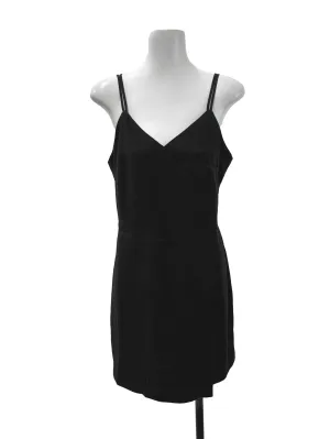 Black Double Straps Romper Dress