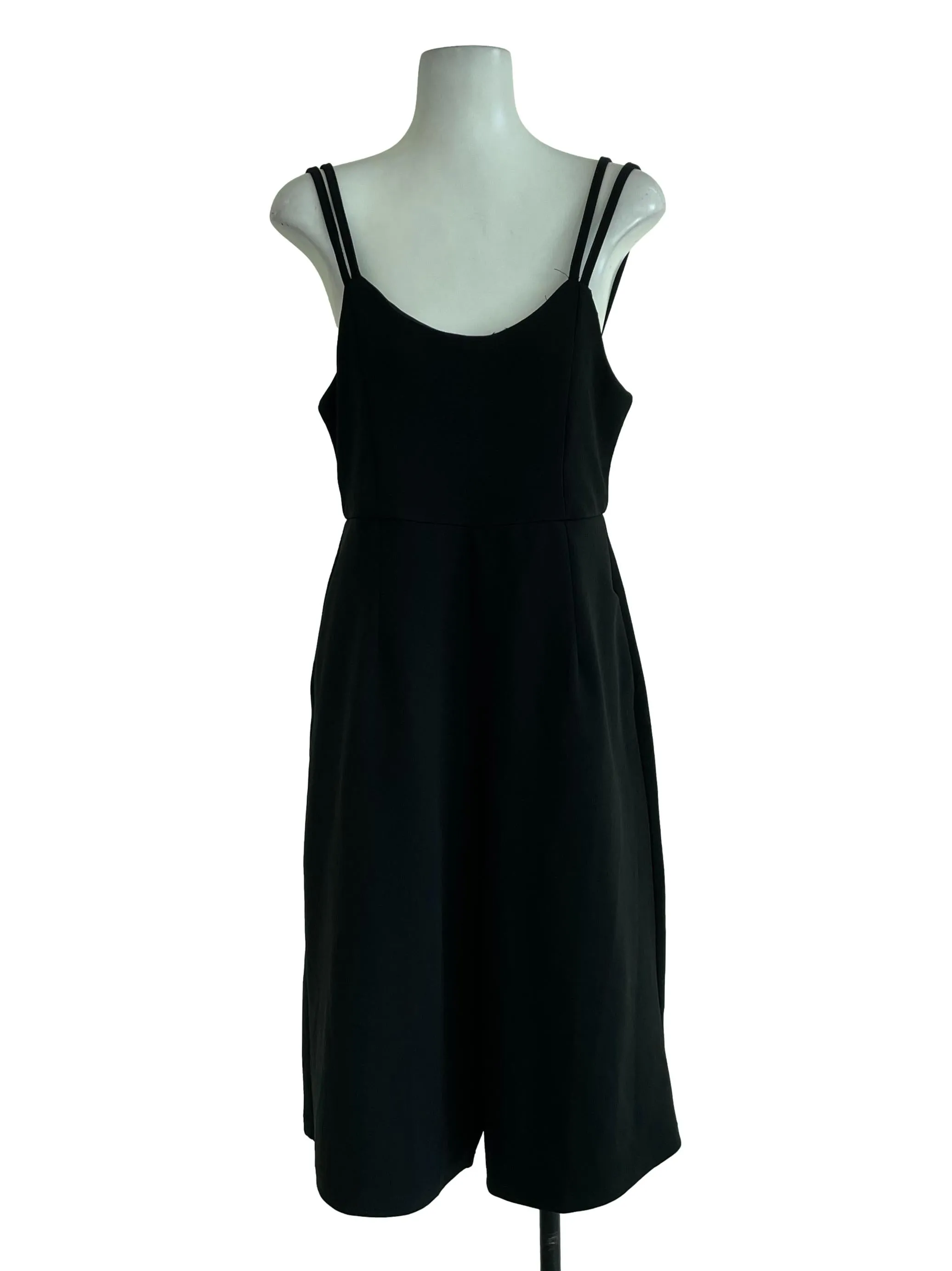 Black Double Straps Romper