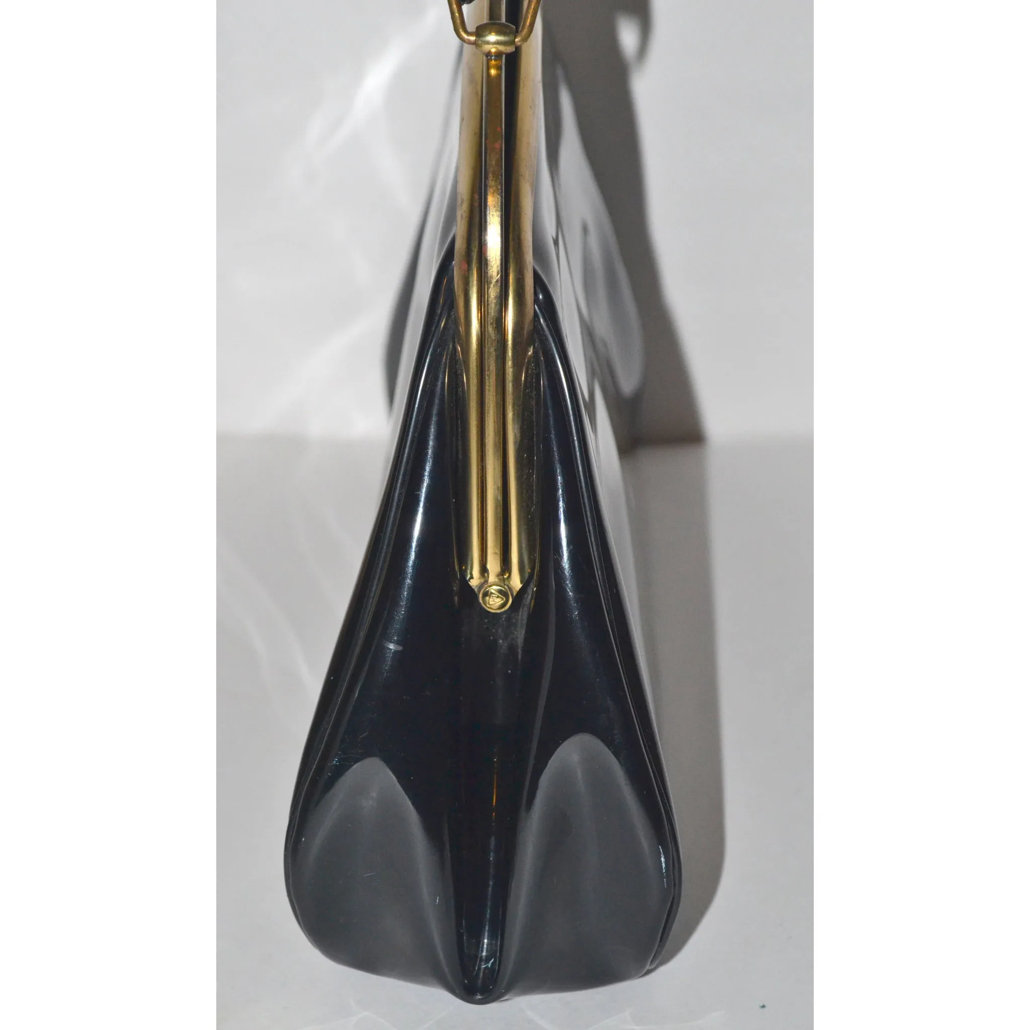 Black Patent Leather Handbag By Block