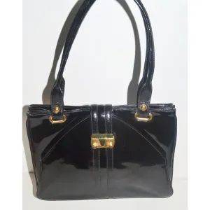 Black Patent Leather Handbag By Francois