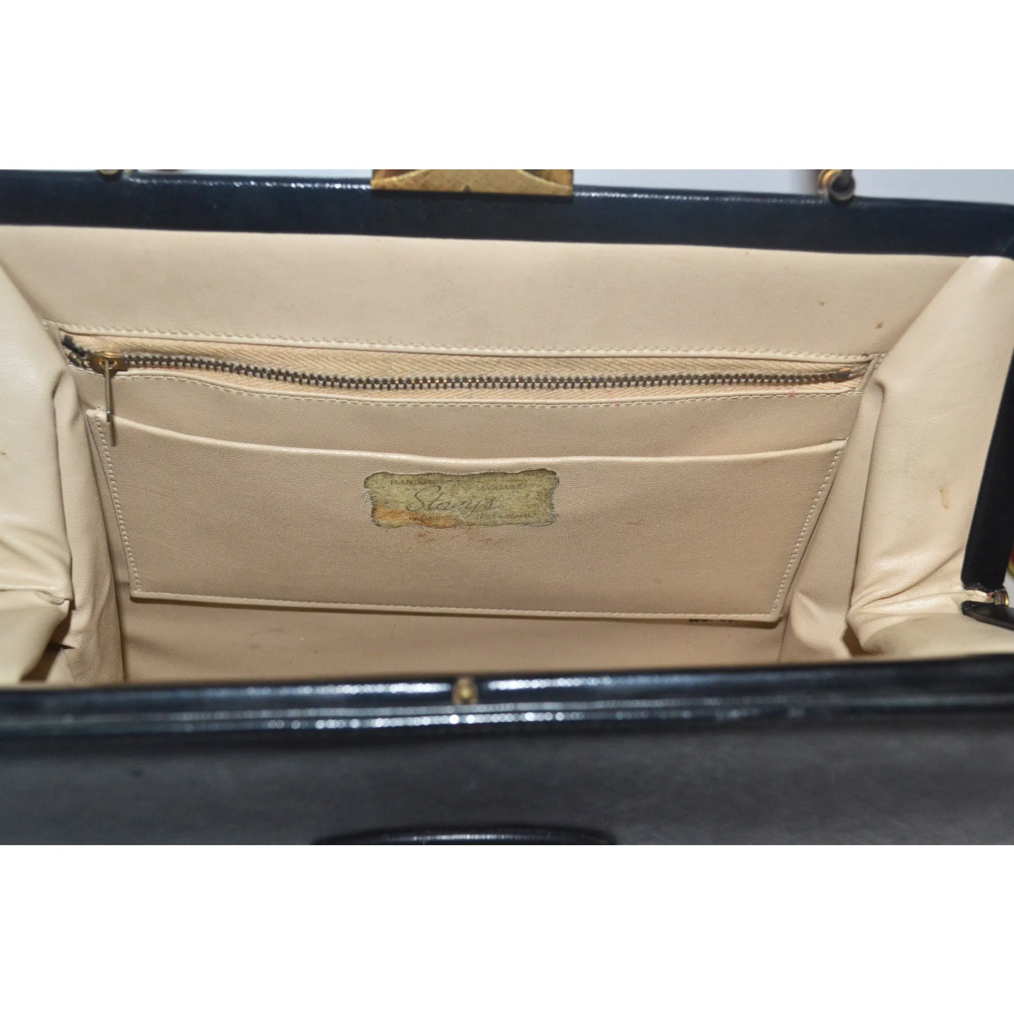 Black Vegan Leather Tiger Eye Black Purse By Stacy