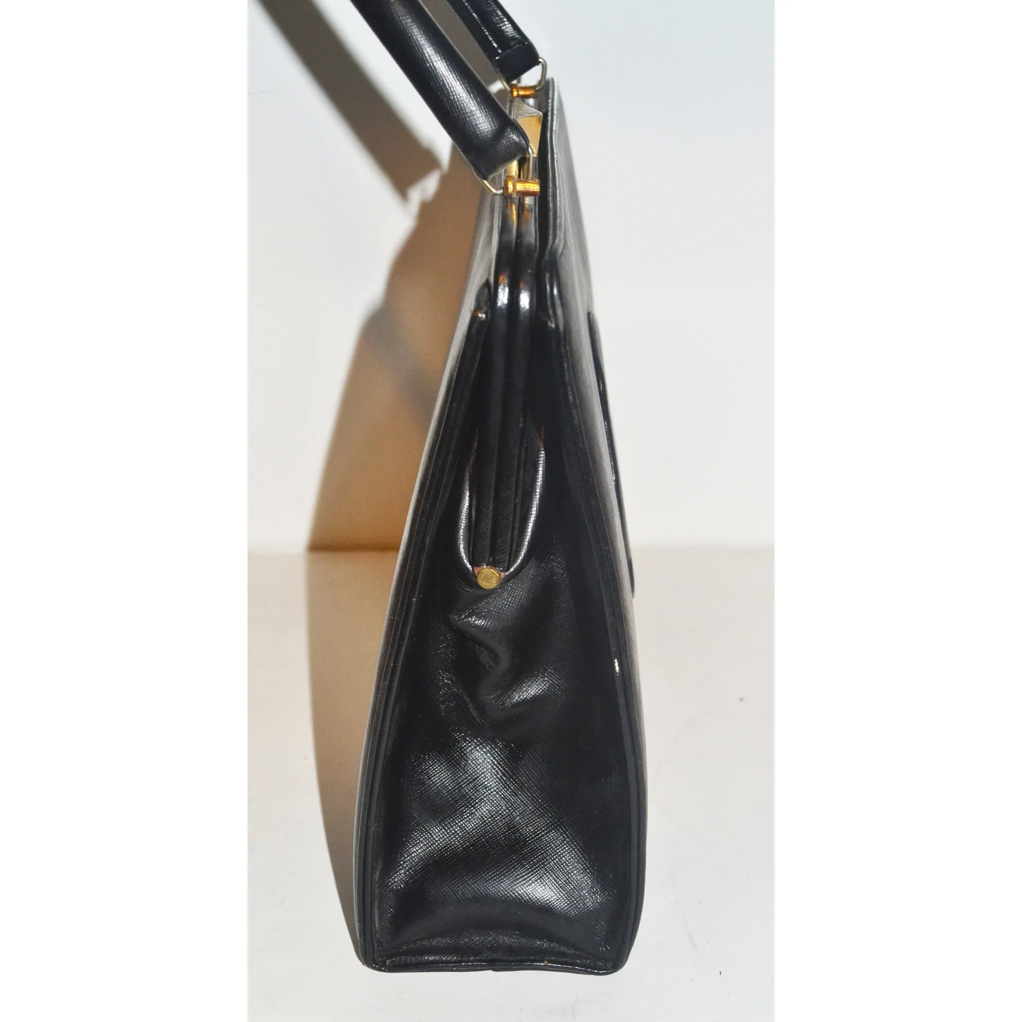 Black Vegan Leather Tiger Eye Black Purse By Stacy