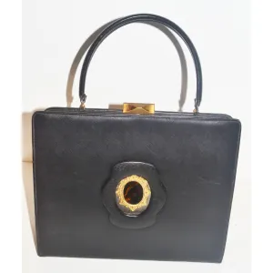 Black Vegan Leather Tiger Eye Black Purse By Stacy
