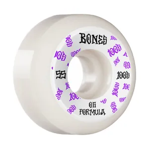 Bones 100's V5 Wheels White Logo 55mm