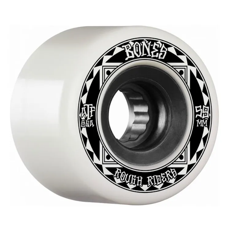 Bones Wheels ATF Rough Riders Runners White Skateboard Wheels 80a 59mm