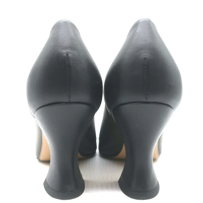 Bottega Veneta Two-Tone Pumps Dark Olive & Black Size 37.5