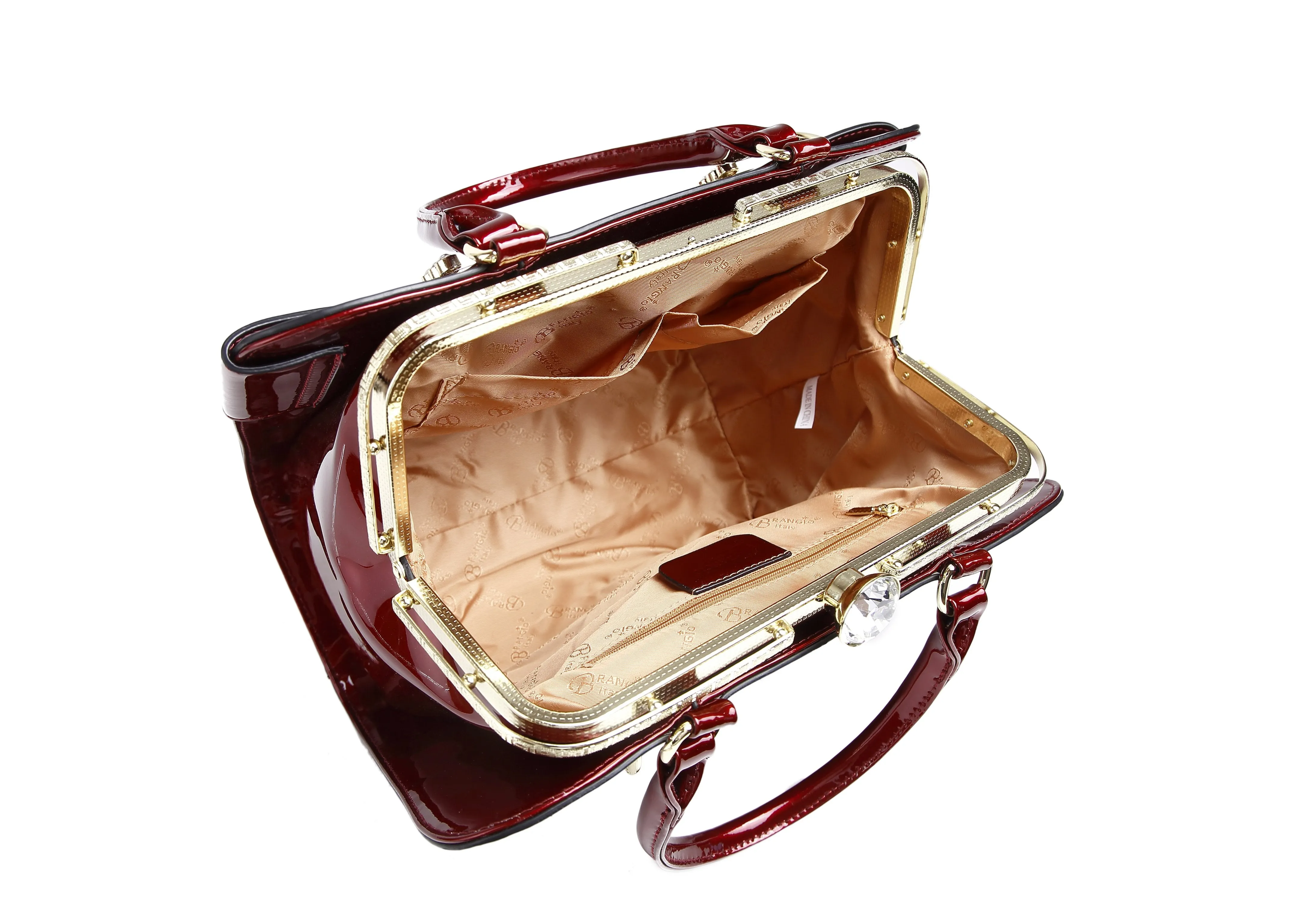 Brangio Elegant Patent Handbag