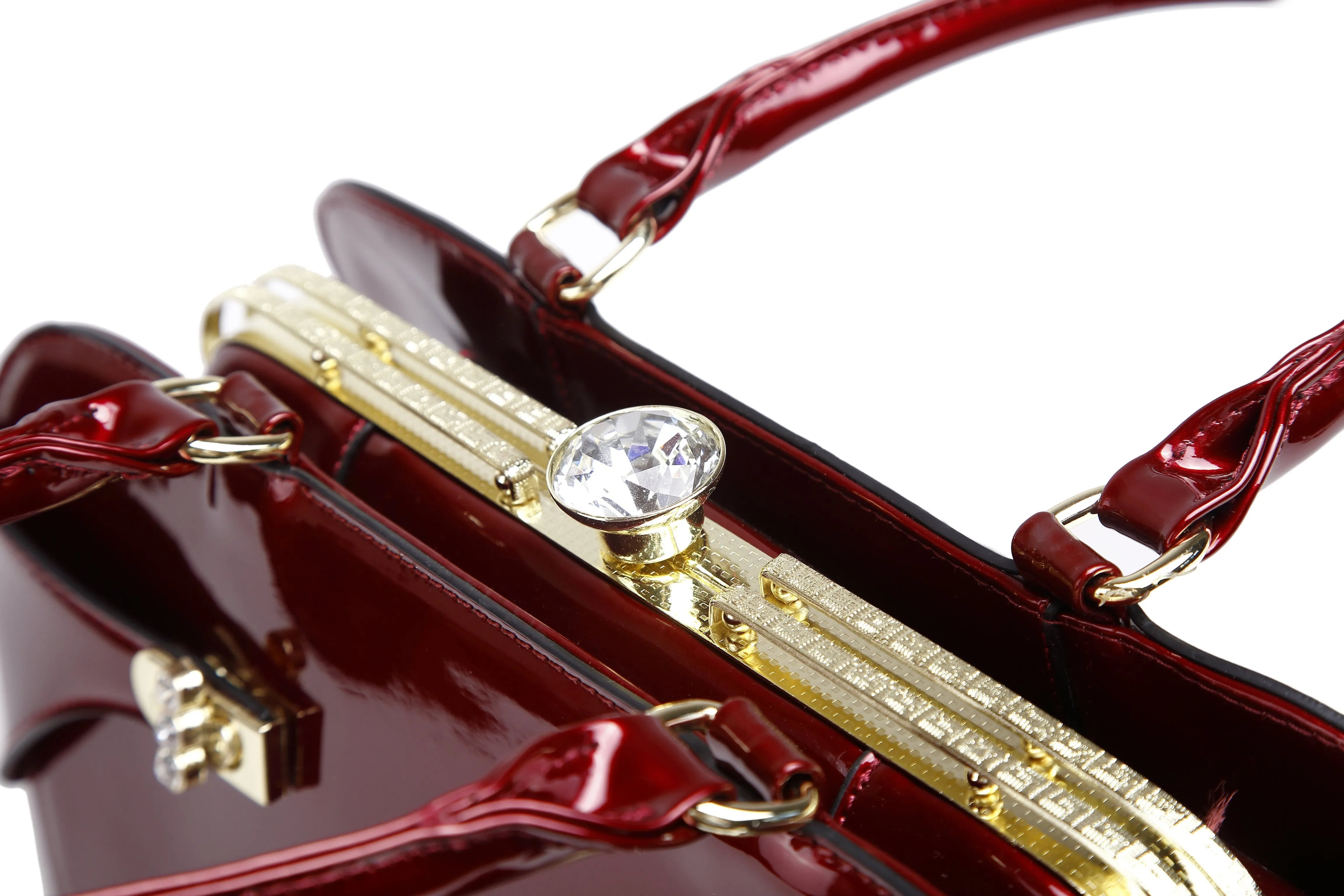 Brangio Elegant Patent Handbag