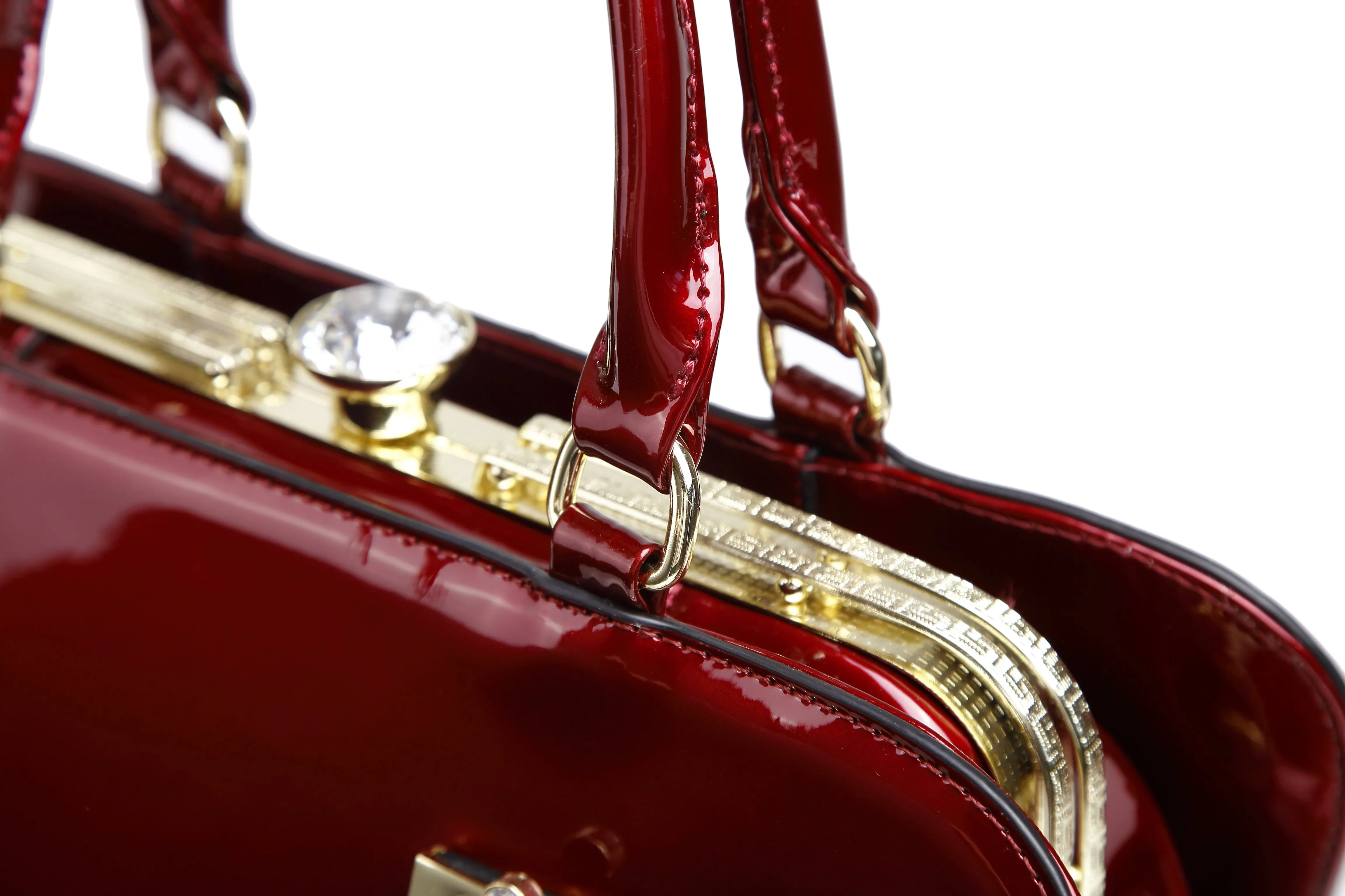 Brangio Elegant Patent Handbag