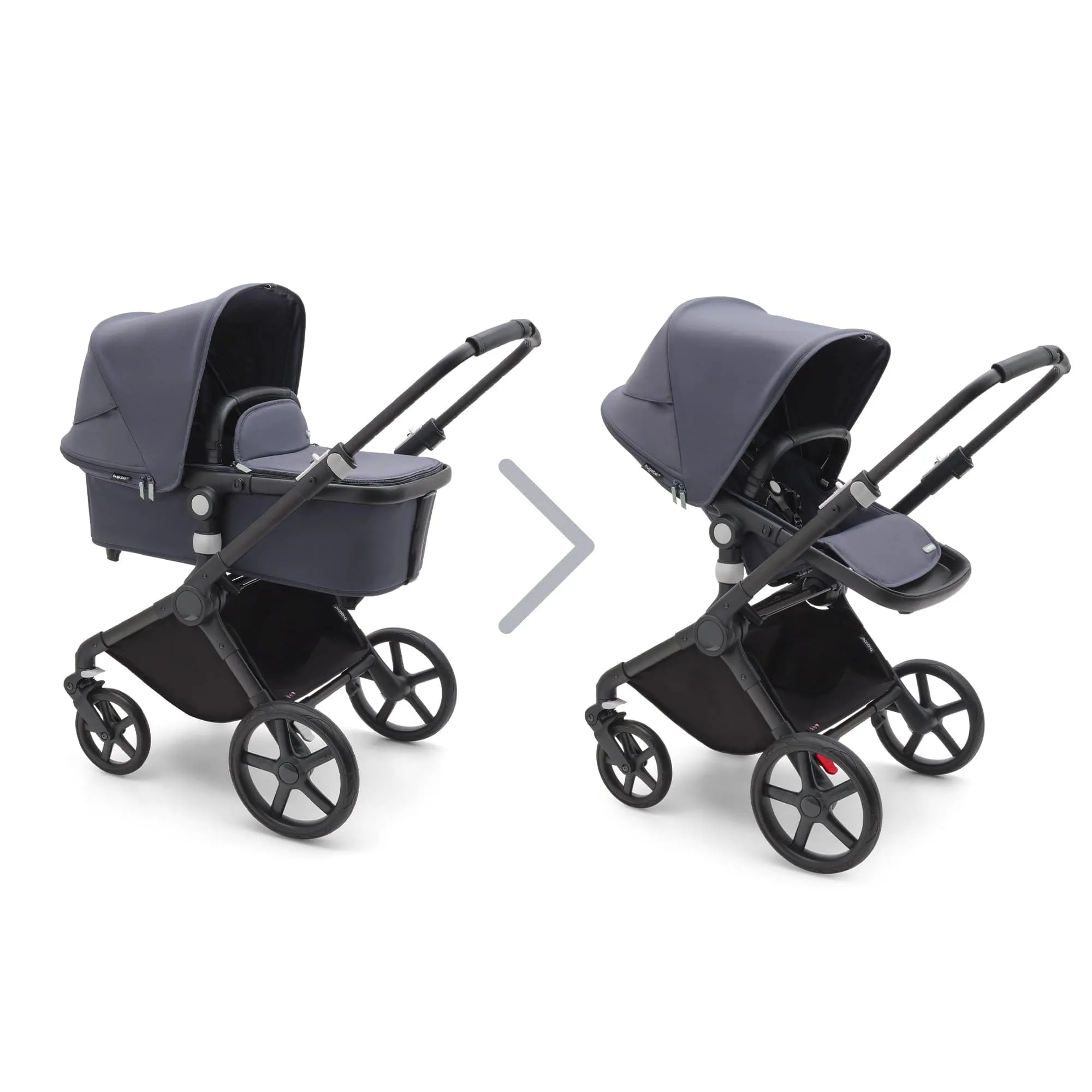 Bugaboo Fox Cub Aton B2 Travel System - Black/Stormy Blue