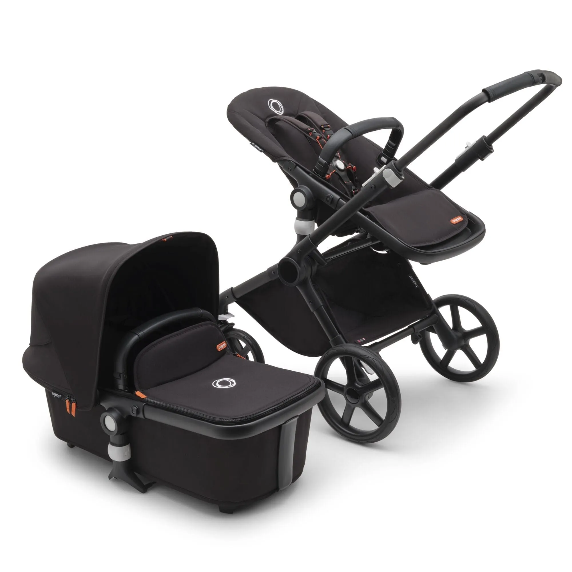 Bugaboo Fox Cub Cloud T Travel System - Black/Midnight Black